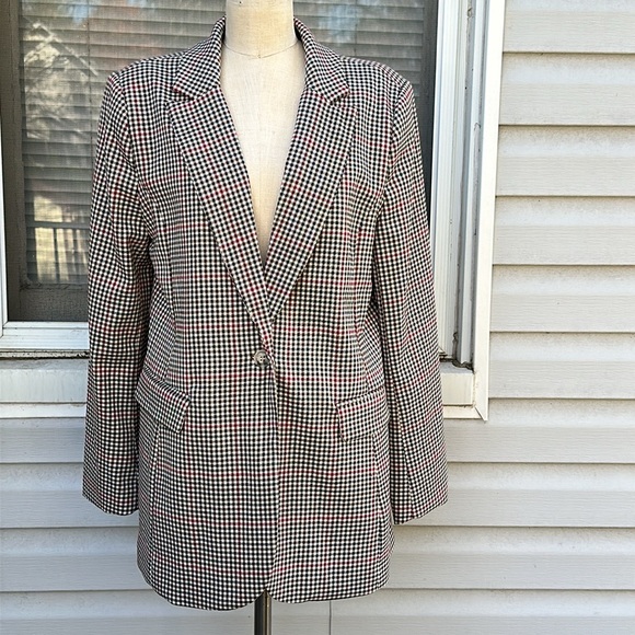 NWT Marled Women's Checkered Blazer Size Large - Picture 3 of 9